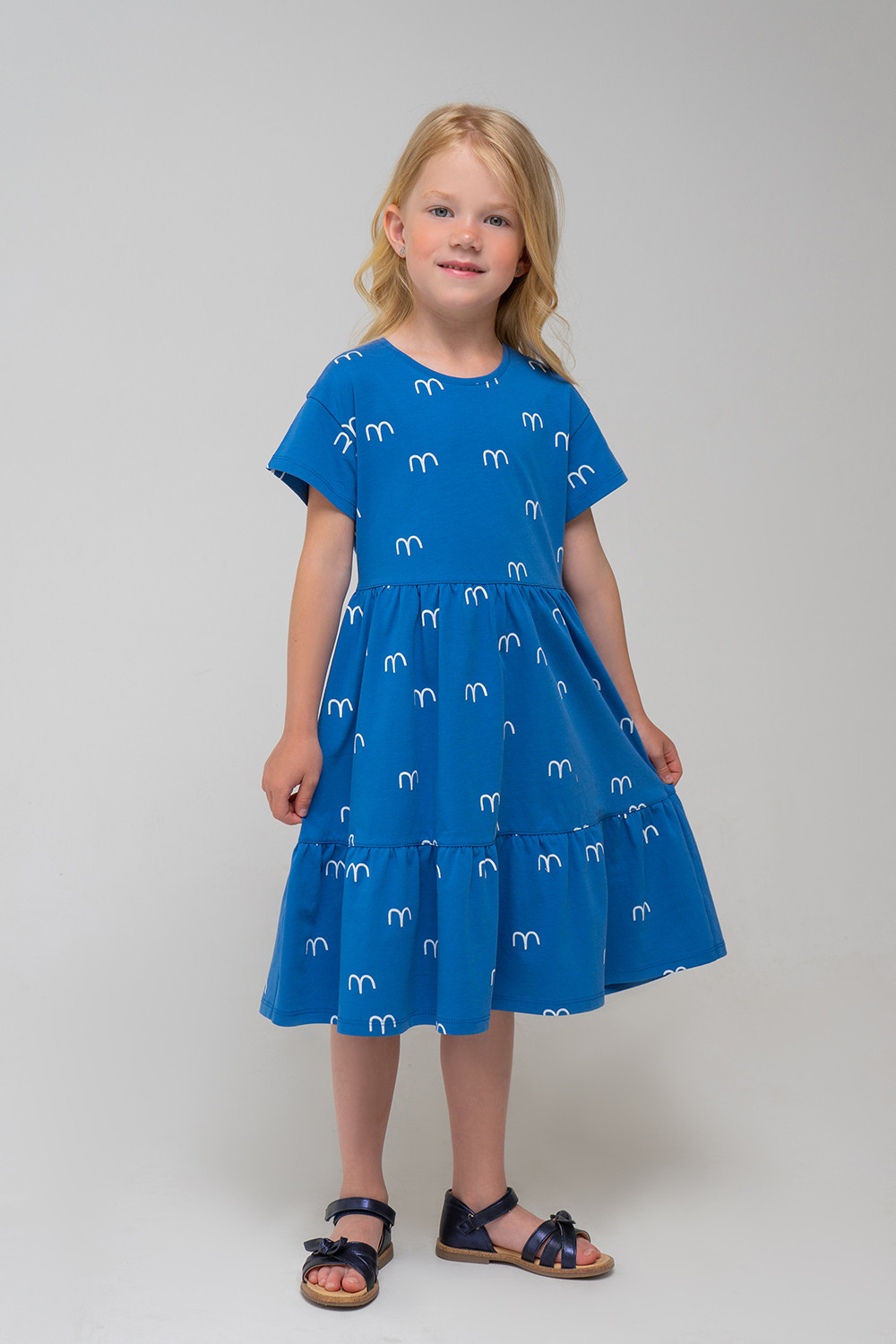 Платье для девочки в Новосибирске, артикул: КР 5735, цвет: синий ...