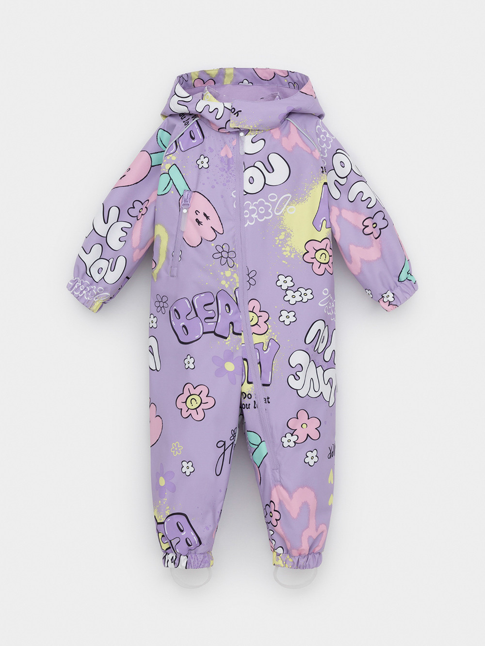 Комбинезоны утепленные для девочки, артикул: ВК 60088/н/16 Ал, цвет: фиолетовый, фото 2