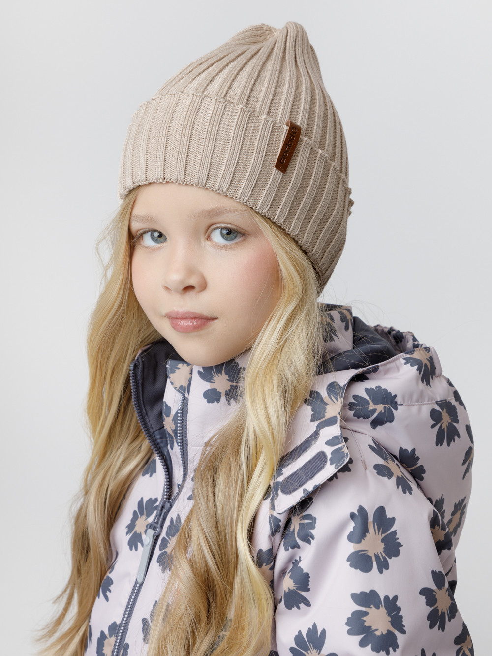 Шапка для девочки, артикул: КВ 20447, цвет: бежевый, фото 3