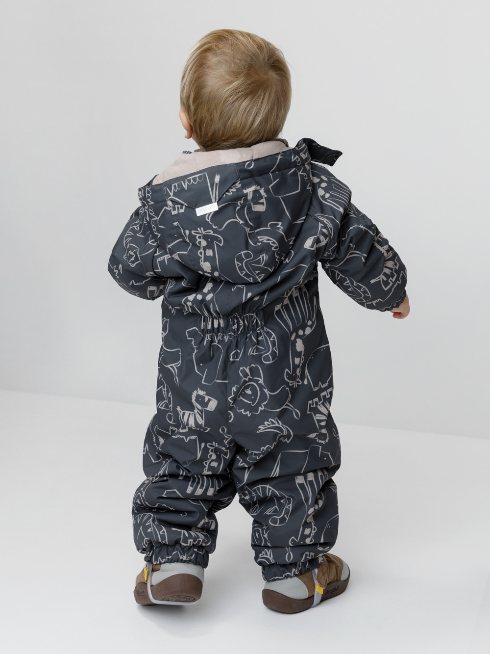 Комбинезоны утепленные для мальчика, артикул: ВК 60085/н/75 Ал, цвет: темно-серый, фото 4