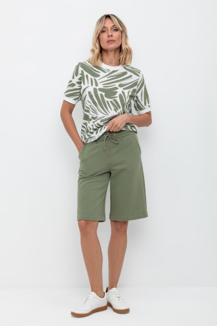 Шорты женские для мам, артикул: ЕВТ 4095, цвет: хаки
