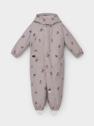 Комбинезоны утепленные для мальчика, артикул: ВК 60085/н/57 Ал, цвет: бежевый - 2 фото